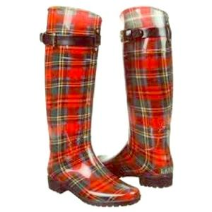 NWT Ralph Lauren Plaid Rain Boots